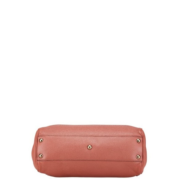 GUCCI Pink Leather Bamboo Shoulder Bag - Picture 3 of 16